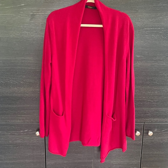 EUC Belladina made In Italy Dark Pink Wool & Cashmere - Picture 2 of 8